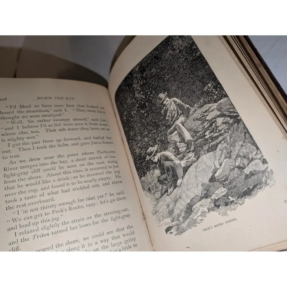 Antique 1890 Down the Bay Joe and I on Salt Water Belford Clarke HC Book